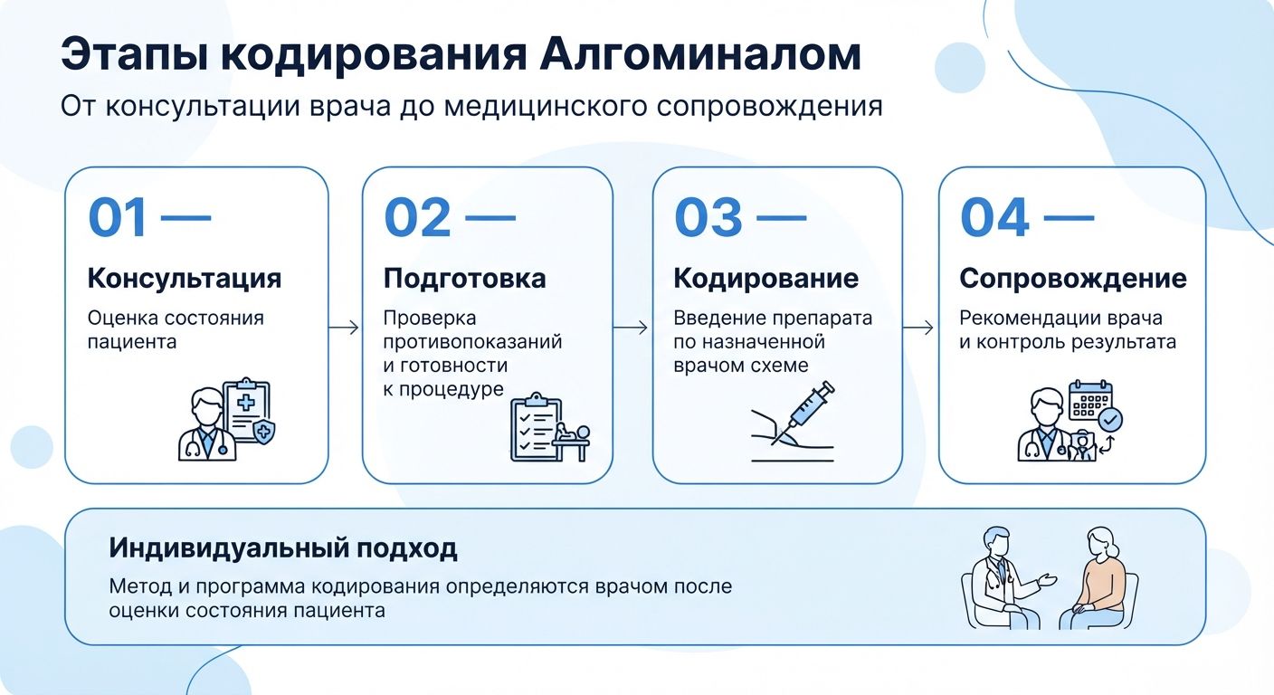 Кодирование препаратом «Алгоминал» в Сарапуле инфографика